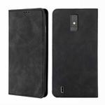 For ZTE Blade A32 Skin Feel Magnetic Horizontal Flip Leather Phone Case(Black)