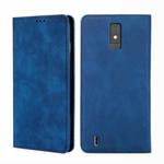 For ZTE Blade A32 Skin Feel Magnetic Horizontal Flip Leather Phone Case(Blue)