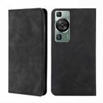 For Huawei P60 / P60 Pro Skin Feel Magnetic Horizontal Flip Leather Phone Case(Black)