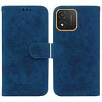 For Honor X5 Butterfly Rose Embossed Leather Phone Case(Blue)