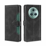 For Honor Magic5 Pro Skin Feel Magnetic Buckle Leather Phone Case(Black)