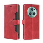 For Honor Magic5 Pro Skin Feel Magnetic Buckle Leather Phone Case(Red)