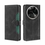 For OPPO Find X6 Pro 5G Skin Feel Magnetic Buckle Leather Phone Case(Black)