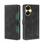 For Realme C55 4G Skin Feel Magnetic Buckle Leather Phone Case(Black)