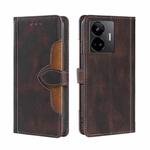 For Realme GT Neo 5 / GT3 / GT Neo 5 240W Skin Feel Magnetic Buckle Leather Phone Case(Brown)