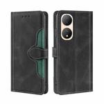 For vivo Y100 5G Skin Feel Magnetic Buckle Leather Phone Case(Black)