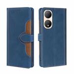 For vivo Y100 5G Skin Feel Magnetic Buckle Leather Phone Case(Blue)