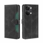 For OnePlus Ace 2V 5G Skin Feel Magnetic Buckle Leather Phone Case(Black)