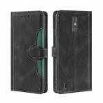 For ZTE Blade A32 Skin Feel Magnetic Buckle Leather Phone Case(Black)