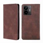 For Realme GT Neo 5 / GT3 / GT Neo 5 240W Skin Feel Magnetic Horizontal Flip Leather Phone Case(Dark Brown)