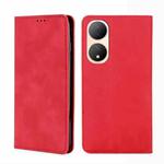 For vivo Y100 5G Skin Feel Magnetic Horizontal Flip Leather Phone Case(Red)