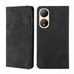 For vivo Y100 5G Skin Feel Magnetic Horizontal Flip Leather Phone Case(Black)