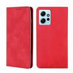 For Xiaomi Redmi Note 12 4G Global Skin Feel Magnetic Horizontal Flip Leather Phone Case(Red)