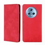 For Honor Magic5 Skin Feel Magnetic Horizontal Flip Leather Phone Case(Red)