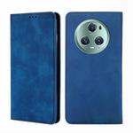 For Honor Magic5 Pro Skin Feel Magnetic Horizontal Flip Leather Phone Case(Blue)