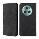 For Honor Magic5 Pro Skin Feel Magnetic Horizontal Flip Leather Phone Case(Black)