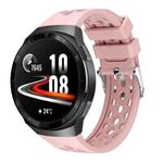 For Huawei Watch GT 2e Solid Color Round Hole Silicone Watch Band(Pink)