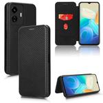 For vivo Y77 5G Carbon Fiber Texture Flip Leather Phone Case(Black)