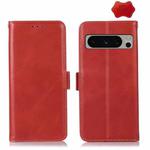 For Google Pixel 8 Pro Crazy Horse Top Layer Cowhide Leather Phone Case(Red)
