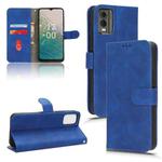 For Nokia C32 Skin Feel Magnetic Flip Leather Phone Case(Blue)