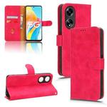 For OPPO A1 5G Skin Feel Magnetic Flip Leather Phone Case(Rose Red)