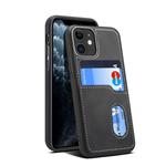 For iPhone 11 H09 TPU + PU Leather Anti-fall Protective Case with Card Slots(Black)