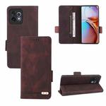 For Motorola Moto X40 Pro Magnetic Clasp Leather Phone Case(Brown)