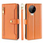 For Infinix Note 12 Pro 4G Sheep Texture Cross-body Zipper Wallet Leather Phone Case(Orange)