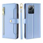 For Infinix Note 12 VIP Sheep Texture Cross-body Zipper Wallet Leather Phone Case(Blue)