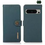 For Google Pixel 8 Pro KHAZNEH Custer Genuine Leather RFID Phone Case(Green)