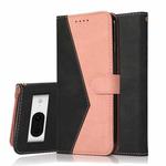 For Google Pixel 8 Dual-color Stitching Leather Phone Case(Black Rose Gold)