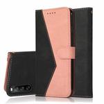 For Sony Xperia 10 V 2023 Dual-color Stitching Leather Phone Case(Black Rose Gold)