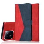 For Xiaomi 13 Dual-color Stitching Leather Phone Case(Red Blue)