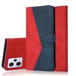 For Xiaomi Redmi Note 12 Pro 5G China Dual-color Stitching Leather Phone Case(Red Blue)