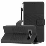 For Google Pixel 7 5G Diamond Embossed Skin Feel Leather Phone Case with Lanyard(Black)