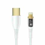 Great Wall AL01B 1m 3A USB to 8 Pin Transparent Shell Braided Charging Data Cable(White)