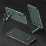 For Samsung Galaxy S23 5G GKK Triumph Ultra Thin Full Coverage Phone Case with Stand(Green)