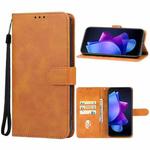 For Tecno Pop 7 Leather Phone Case(Brown)