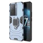 For vivo iQOO Z7 5G Global PC + TPU Magnetic Ring Holder Phone Case(Navy Blue)