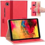 For Huawei MatePad T8 Retro Texture PU + TPU Horizontal Flip Leather Case with Holder & Card Slots & Hand Strap(Red)