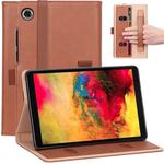 For Huawei MatePad T8 Retro Texture PU + TPU Horizontal Flip Leather Case with Holder & Card Slots & Hand Strap(Brown)