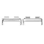 For Huawei Band 8 1 Pair Stainless steel Metal Watch Band Connector(Silver)