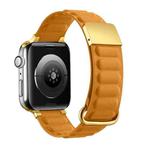 Magnetic Reverse Buckle Watch Band For Apple Watch Series 8&7 41mm / SE 2&6&SE&5&4 40mm / 3&2&1 38mm(Orange)