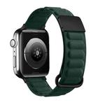 Magnetic Reverse Buckle Watch Band For Apple Watch Series 8&7 41mm / SE 2&6&SE&5&4 40mm / 3&2&1 38mm(Cedar Green)