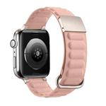 Magnetic Reverse Buckle Watch Band For Apple Watch Ultra 49mm / Series 8&7 45mm / SE 2&6&SE&5&4 44mm / 3&2&1 42mm(Pink)