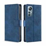 For Blackview A85 Skin Feel Crocodile Magnetic Clasp Leather Phone Case(Blue)