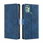 For Infinix Hot 11 Play Skin Feel Crocodile Magnetic Clasp Leather Phone Case(Blue)