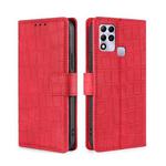 For Infinix Hot 11 Russian Skin Feel Crocodile Magnetic Clasp Leather Phone Case(Red)