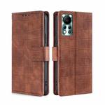 For Infinix Hot 11s NFC Skin Feel Crocodile Magnetic Clasp Leather Phone Case(Brown)