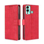 For Infinix Hot 12 Play Skin Feel Crocodile Magnetic Clasp Leather Phone Case(Red)